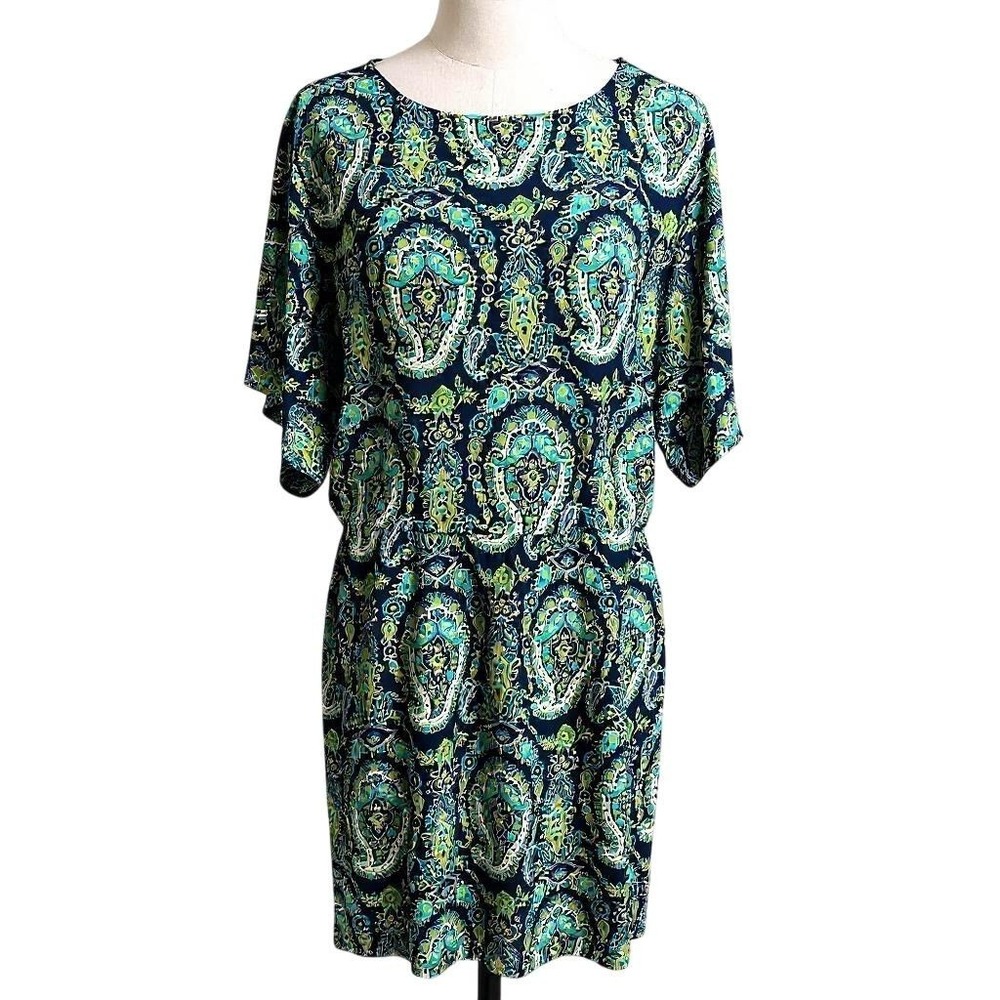 Leota Women's Tiffany Dolman Dress L Paisley Knee Length NEW - CJ